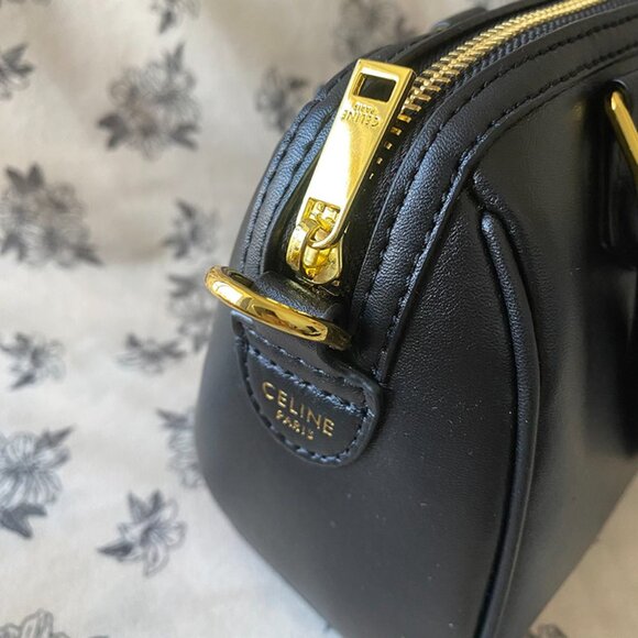 Celine Signature Pattern Women's Handbag, Small, Black - Picture 5 of 9